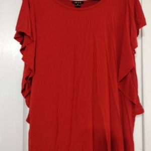 Women's Red Butterfly Sleeve Shirt XL. Good condition.